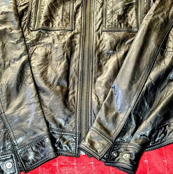 Murano Lambskin Leather Jacket Men's Large Like New - Picture 5 of 10